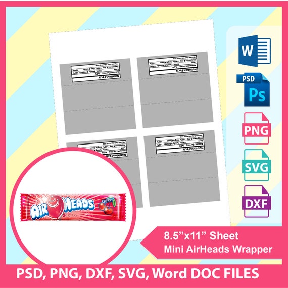 png dxf psd Airheads Wrapper Template Printable blank template svg blank sheet design