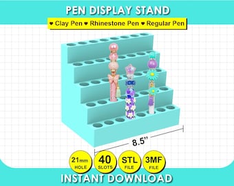 Présentoir à stylet à 40 emplacements, fichier STL du porte-stylet, fichier STL du support pour stylet