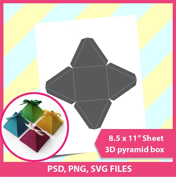 pyramid box triangle gift box template microsoft word doc etsy pyramid word template