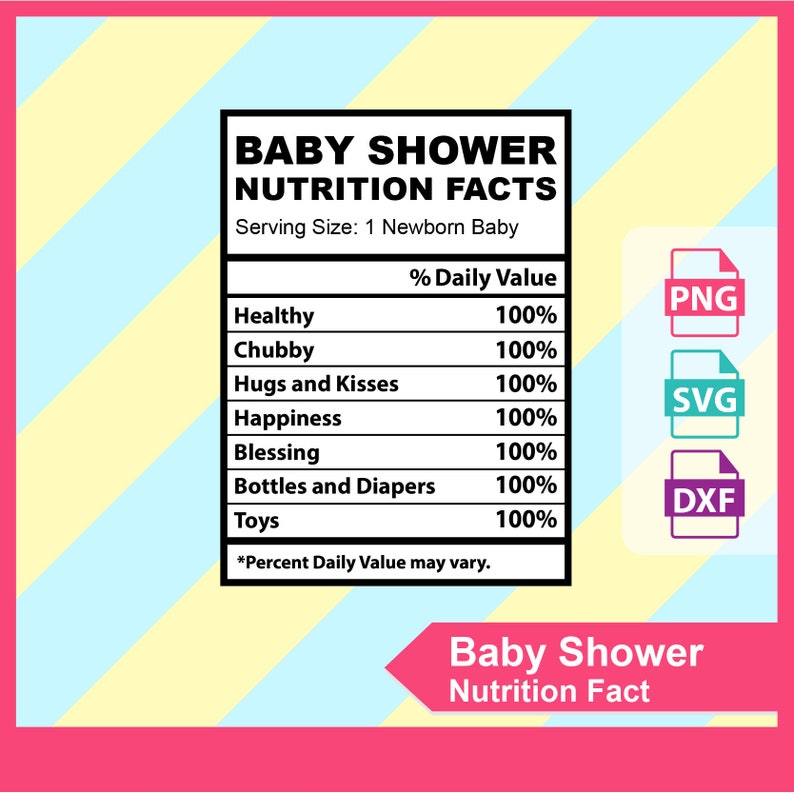 Download Baby Shower Nutrition Facts Nutrition Facts Template SVG ...