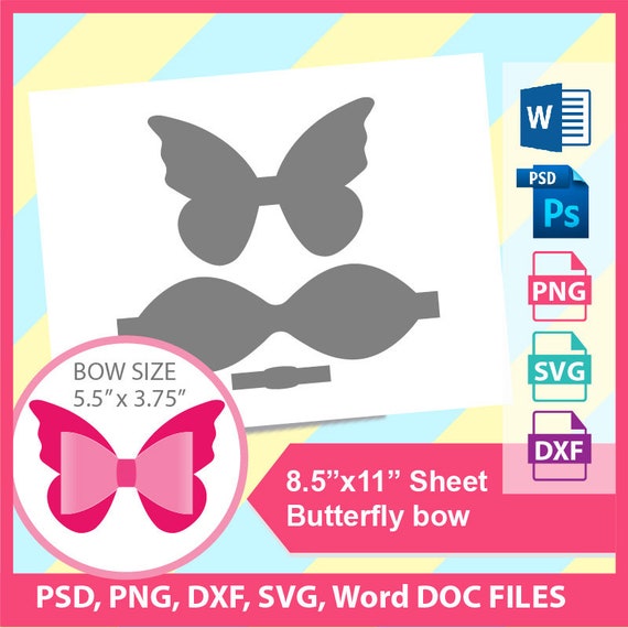large butterfly 3d bow template butterfly 3d bow microsoft etsy microsoft butterfly