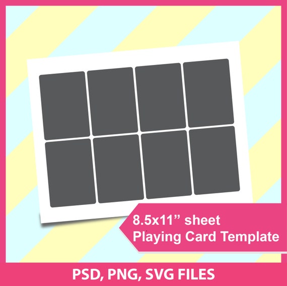 Trading Card Playing Card Template Poker Template Flash Card Etsy Trading Card Playing Card Template Poker Template Flash Card Etsy