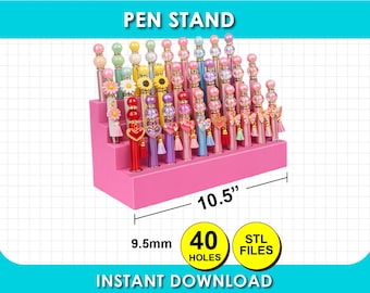 95mm Pen Display, Pen Holder STL file, Pen Stand STL File