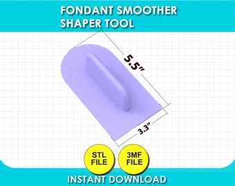 Fondant Smoother Shaper Tools, Cake Smoother, Stl File, 3MF file  (Digital Download)