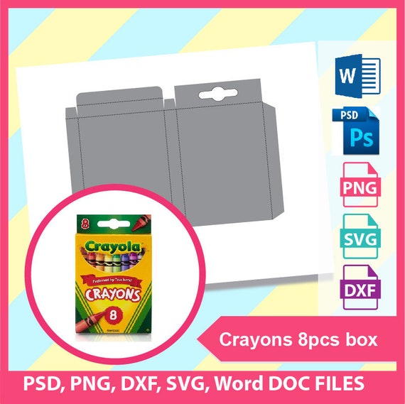 Crayon Box Template SVG
