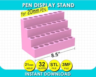 32 Slots Pen Display, Pen Holder STL file, Pen Stand STL File