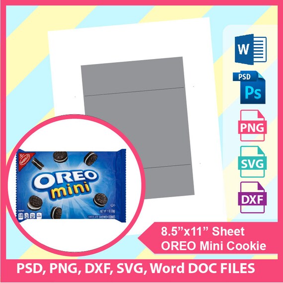 Printable SVG Ms Word Docx Png Psd 8 5x11 Sheet Cookie Wrapper Template Printable SVG Ms Word Docx Png Psd 8 5x11 Sheet Cookie Wrapper Template