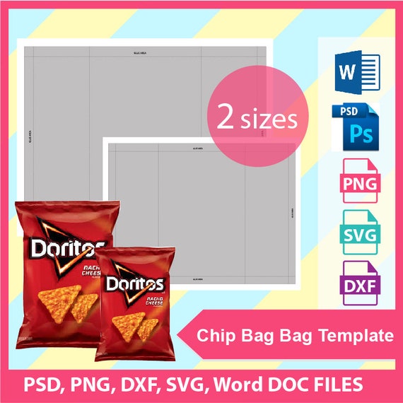 Chip Bag Template PSD PNG SVG Dxf Microsoft Word Doc Etsy