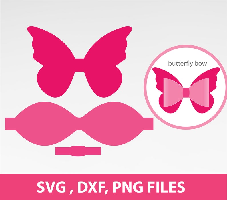 Butterfly Bow Svg Bow Svg Scalloped Bow SVG large 3D Bow ...