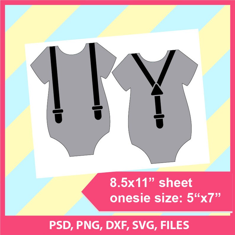 Instant Download Onesie Template Onesie with suspenders PSD | Etsy
