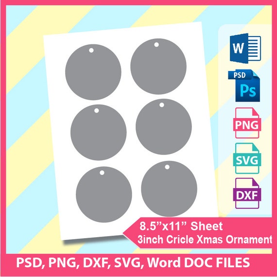 Download Free Round Xmas Ornament Circle Xmas Ornament Microsoft Word Etsy SVG DXF Cut File