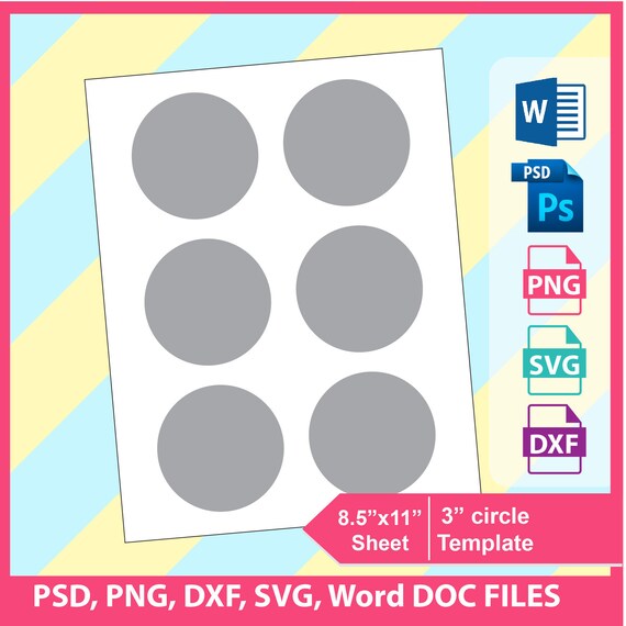 Download Paper Party Supplies Labels Printable Blank Template Dxf Png Blank Sheet Design Psd Circles 3 Svg