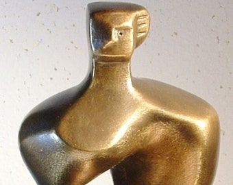 Desomo, sculptuur Handgemaakte bronzen harssculptuur, verzamelaarswerk