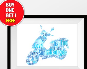 VINTAGE 1956 VICKY MOPED ADVERTISING A3 POSTER PRINT