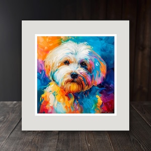Coton de Tulear Print - Charming 10x10 Inch Framed Wall Art for Dog Lovers