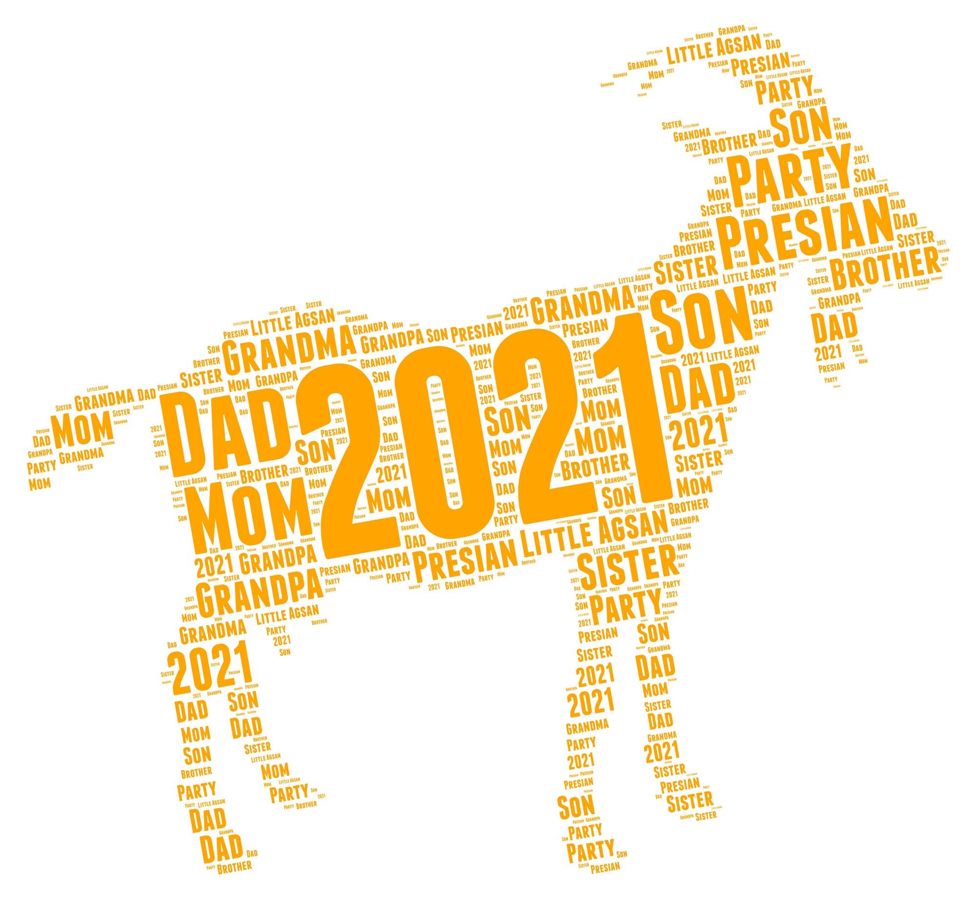 Personalised Goat Word Art Print Etsy UK