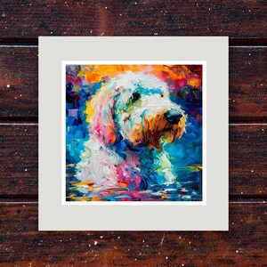 Komondor Dog Portrait Print | Unique Wall Art | 10x10 Inch Framed Picture