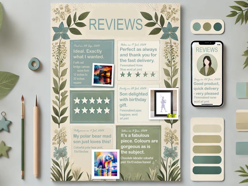 Personalised East European Shepherd Word Art A4 and A3 Framed Custom