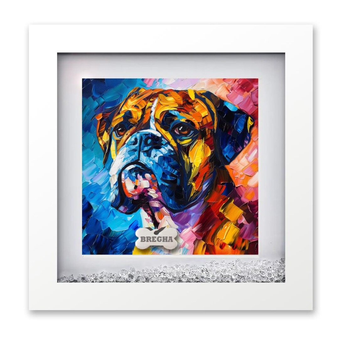 Personalised Boxer Print - 8x8 Inch White Box Frame Included - Etsy