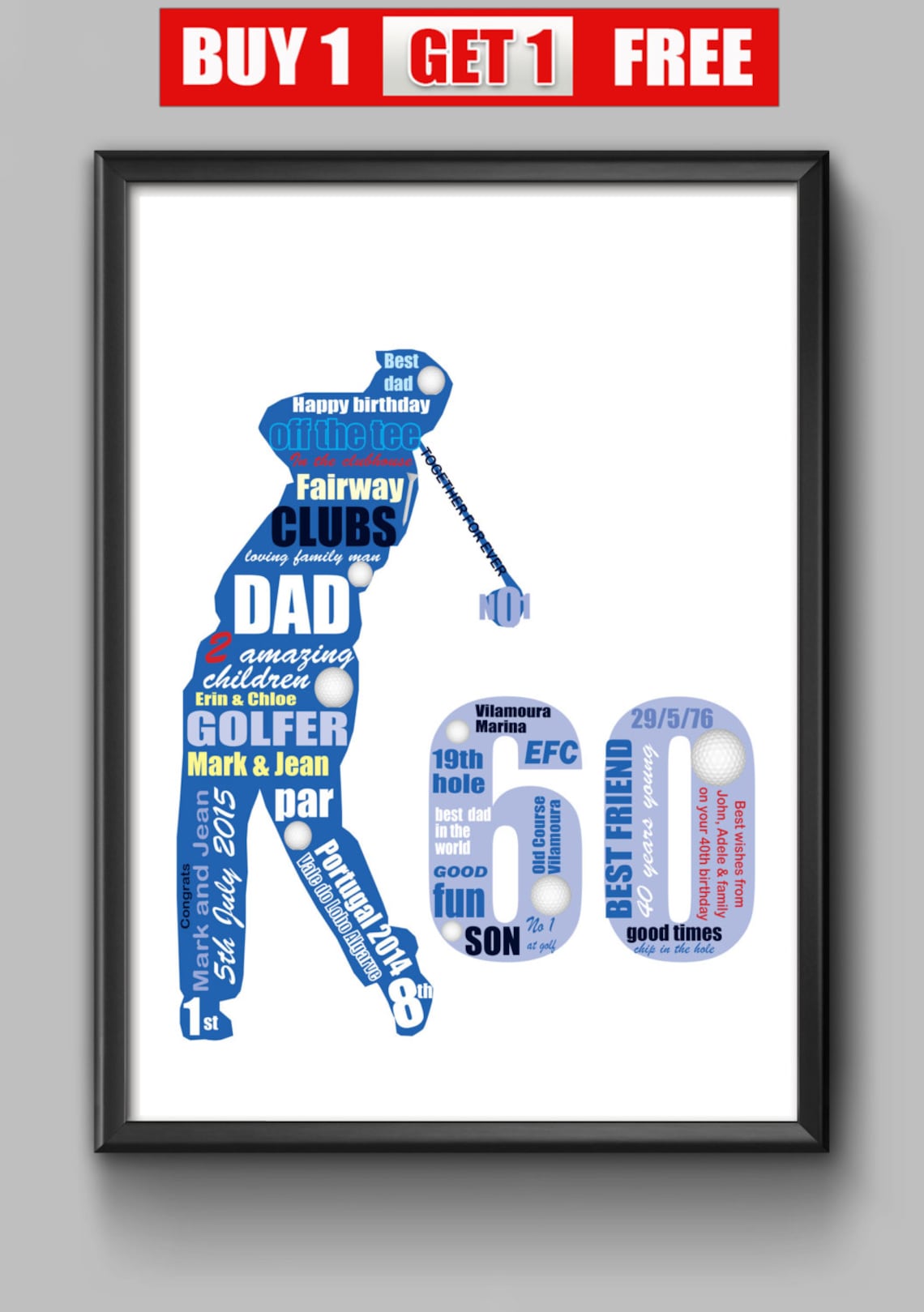 60th birthday gift for golfer 60th idea for dad Etsy