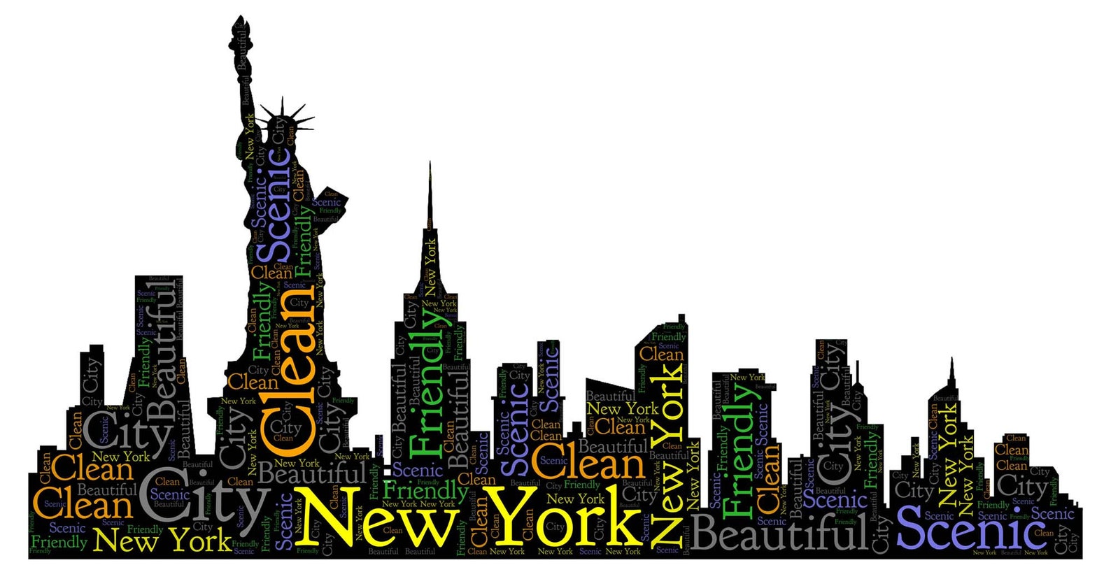 New York Personalised Word Art Print Ideal Gift Ideal  Etsy