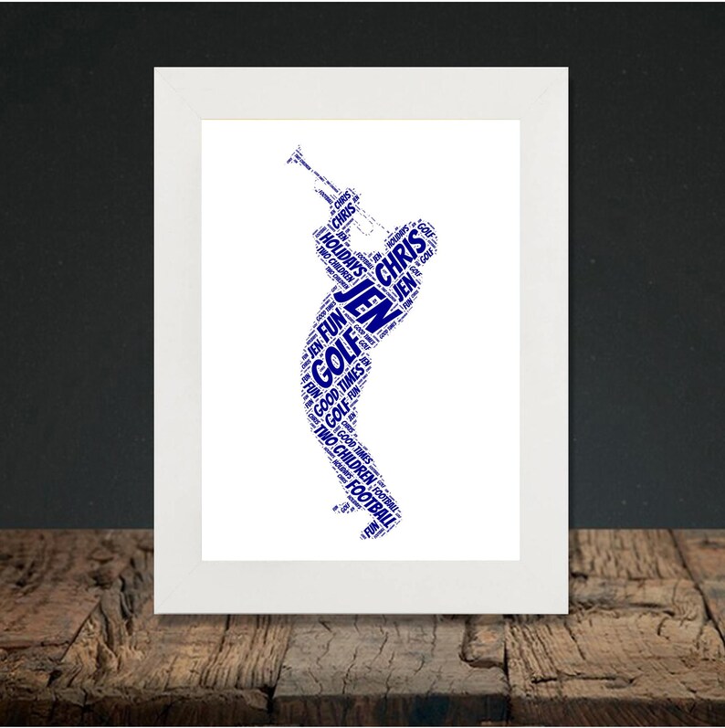 Personalised Trumpet Player Word Art Customisable Design A4 and A3