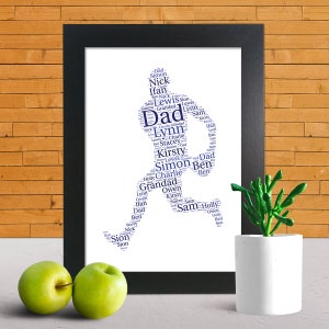 Personalised Rugby word art print