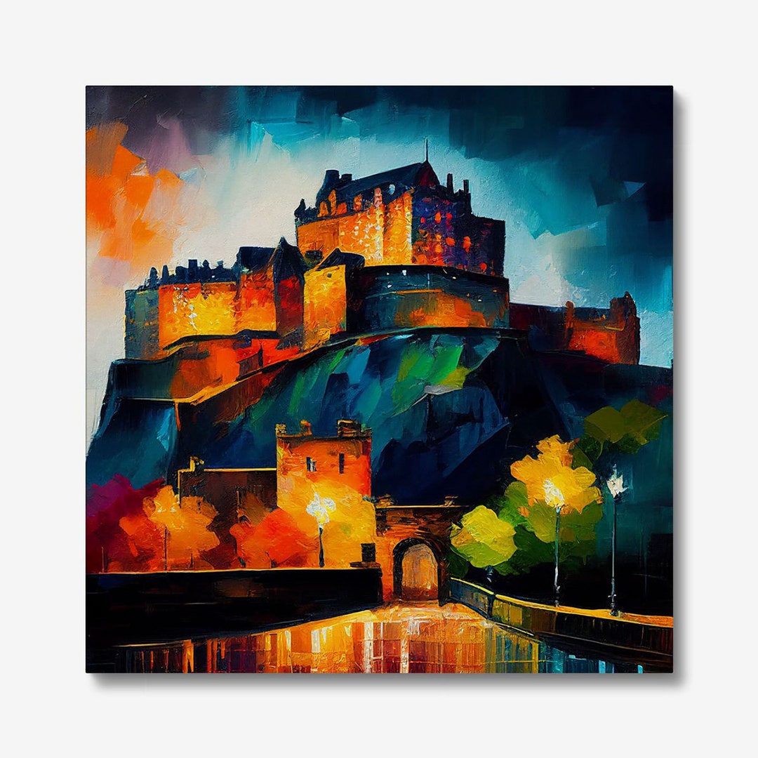 Edinburgh Castle Canvas - Sizes From 12 Inches to 30 Inches Square - Etsy