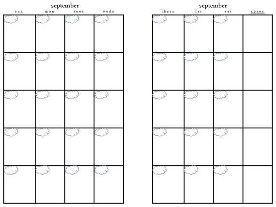 Calendar printable two pages per month of august calendar for september  calendar for october planner calendar for november planner december - etsy