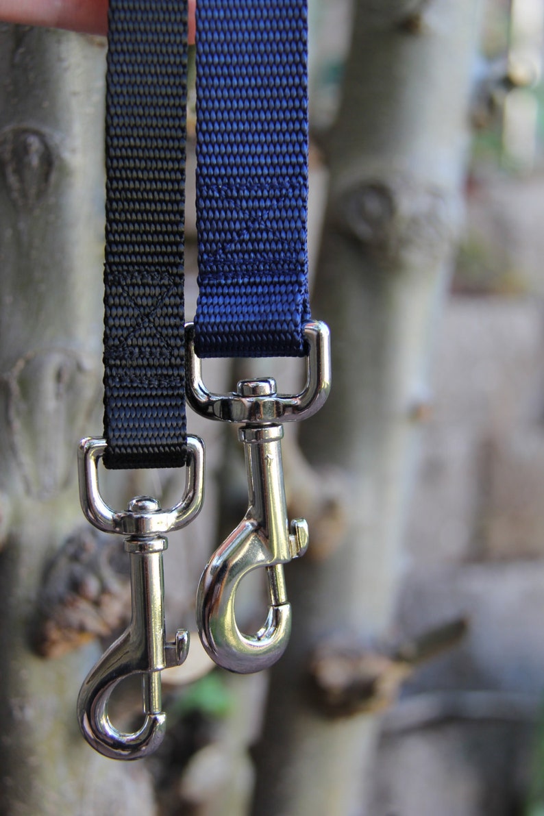 Custom Handmade Heavy Duty Nylon Dog Leash 5 or 6 Foot with Swivel Hook