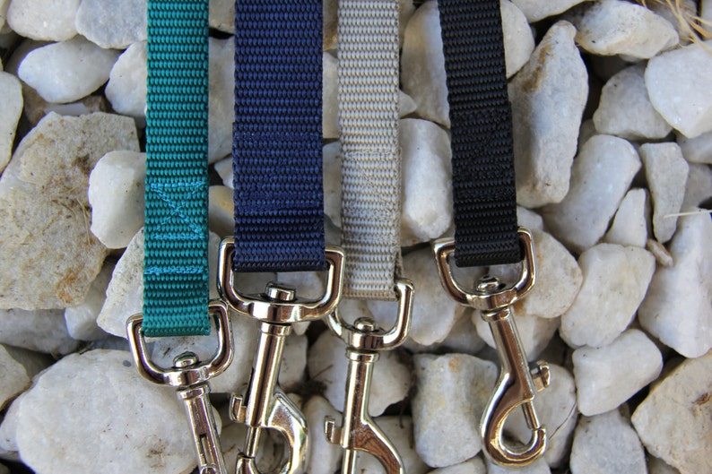 Custom Handmade Heavy Duty Nylon Dog Leash 5 or 6 Foot with Swivel Hook