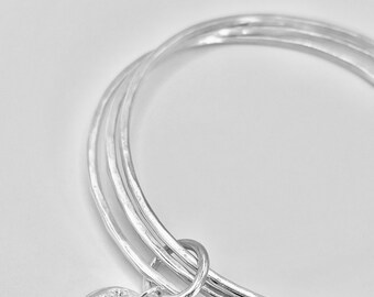 Starfish imprint stacking bangles.