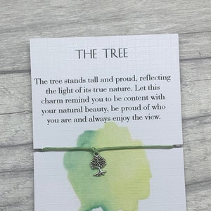 Tree Friendship Bracelet: Tibetan Silver Charm, Inspirational Gift