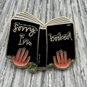 Bookish pin, Hard Enamel Lapel Pin - Book Gifts, Quote pins, FREE card Personalisation