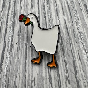 Silly Goose Enamel Pin – Funny Goose Lapel – Cute Animal Gift for Friends