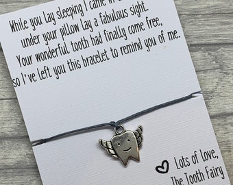 Tooth Fairy Gift, Tooth Fairy Bracelet, Tooth Fairy Card, Tooth Fairy Letter, Gift from Tooth Fairy, Personalised Tooth Fairy