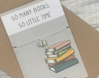 Book gift, bookworm gift, geek gift, book charm bracelet, book lover bracelet, bookish gift, geek gift, bookish gift, isolation gift