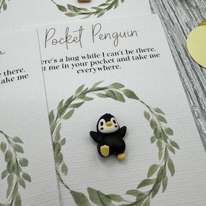 Pocket penguin, pocket hug, valentines penguin, valentines long distance, long distance hug, valentines gift