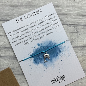 Dolphin Gift, Dolphin Wish Bracelet, Dolphin Spirit Animal Gift, Dolphin Charm, Dolphin Bracelet, Dolphin totem