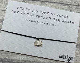 Book gift, bookworm gift, geek gift, book charm bracelet, book lover bracelet, bookish gift, geek gift, bookish gift, isolation gift