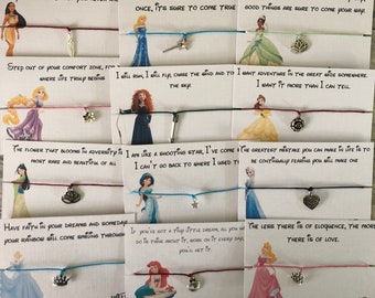 Prinses Vriendschap Armband Disney Prinses Gift Disney prinses wens armband
