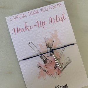 Make up Artist Geschenk, Make Up Geschenkideen, MUA Geschenk, Danke Künstler Karte, Danke Geschenk Hochzeit, Danke MUA
