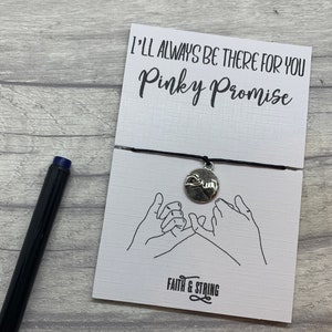 Cadeau de promesse au petit doigt, cadeau du meilleur ami, cadeau de promesse au petit doigt, carte de promesse au petit doigt, breloque jure au petit doigt, promesse au petit doigt