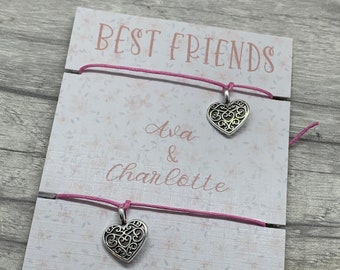 Best friend gift, matching friendship bracelets, personalised best friend gift, isolation gift, best friend bracelets, best friend jewellery