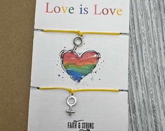 Love is love Armband, LGBTQ+ Geschenk