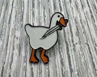 Épinglette en émail Silly Goose : épinglette animal rigolote - Cadeau pour amis