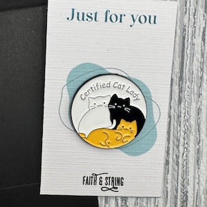 Katzen Emaille Anstecknadel: David Meowie Art Pin
