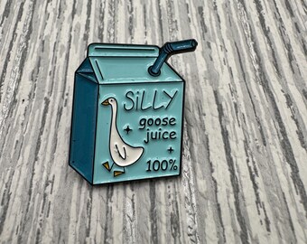 Lustiger Gans Juice Emaille Pin: Lustiges Tier Anstecknadel