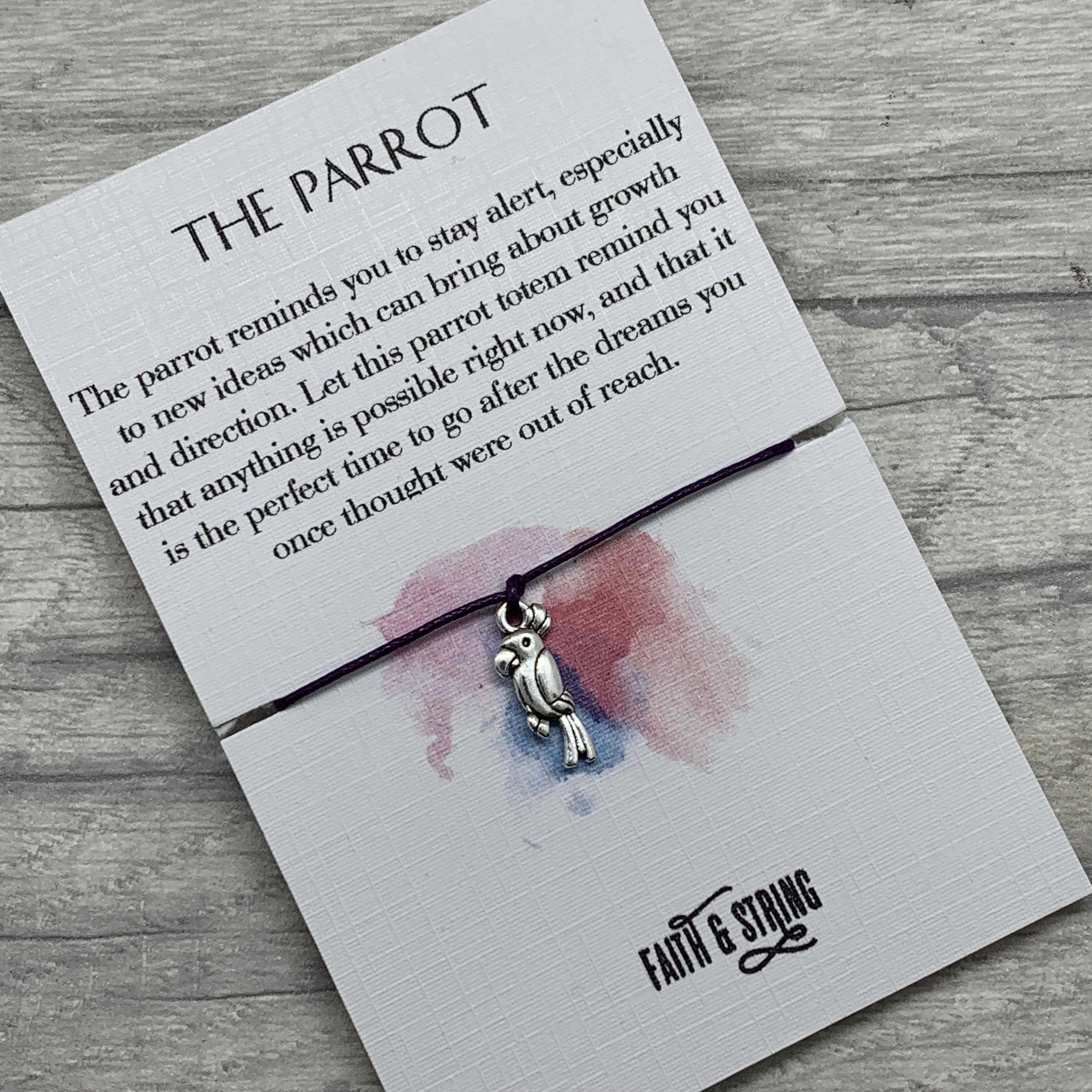 Parrot Gift Parrot Wish Bracelet Parrot Spirit Animal Gift Etsy UK