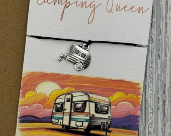 Camping Queen, Camper Neuheit Geschenkkarte, Caravan Geschenk